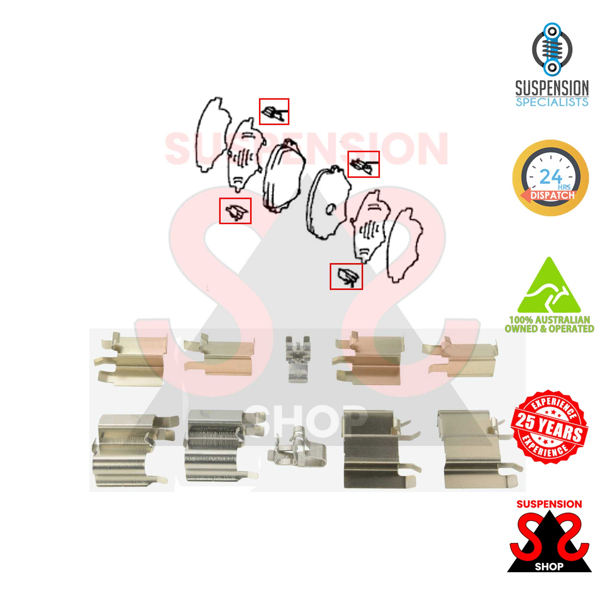 Front Accessory Kit, disc brake pad for Mitsubishi Pajero Mini H56A H58A