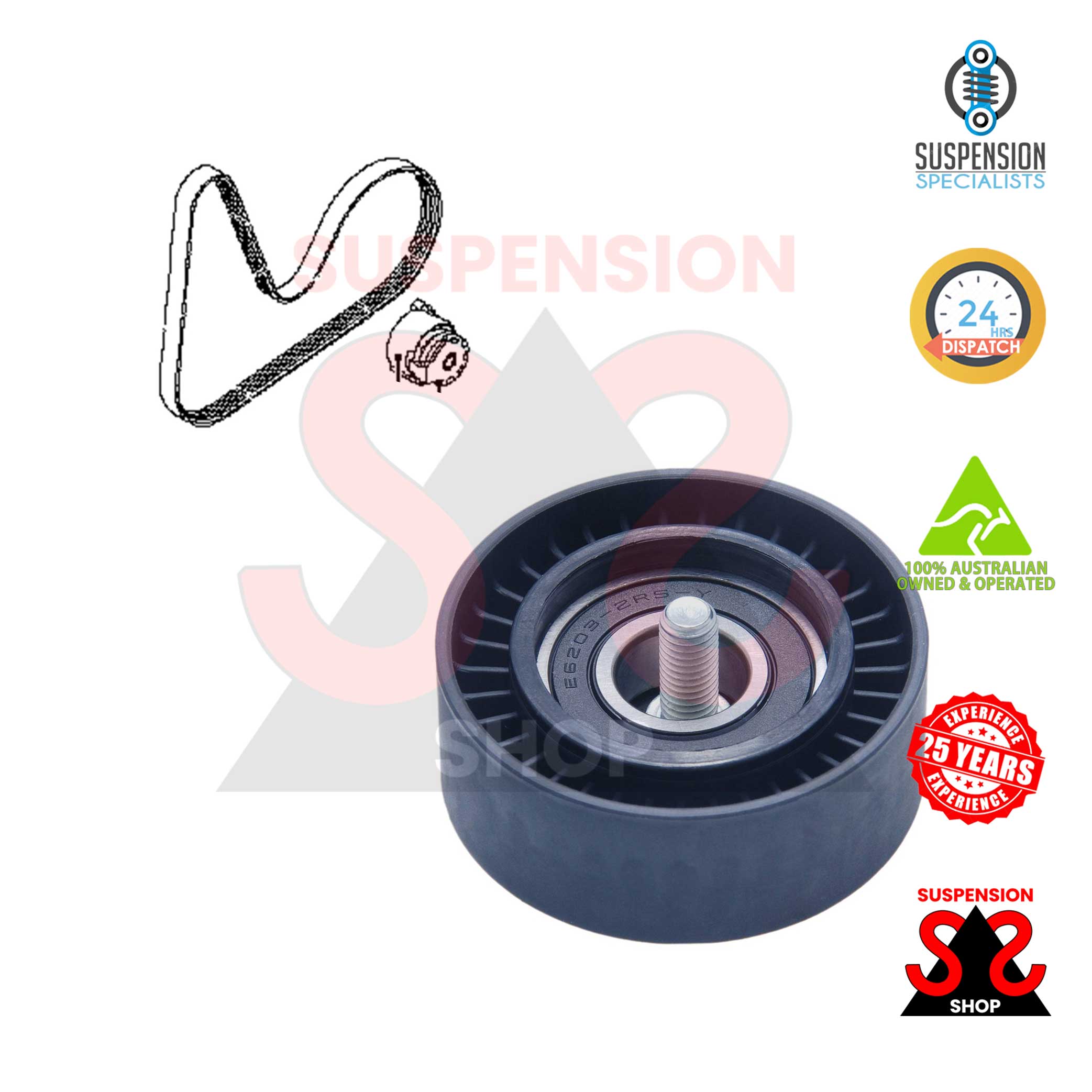 Inner Outer Drive Belt Tensioner Pulley for Mercedes Benz Sprinter 3.5t